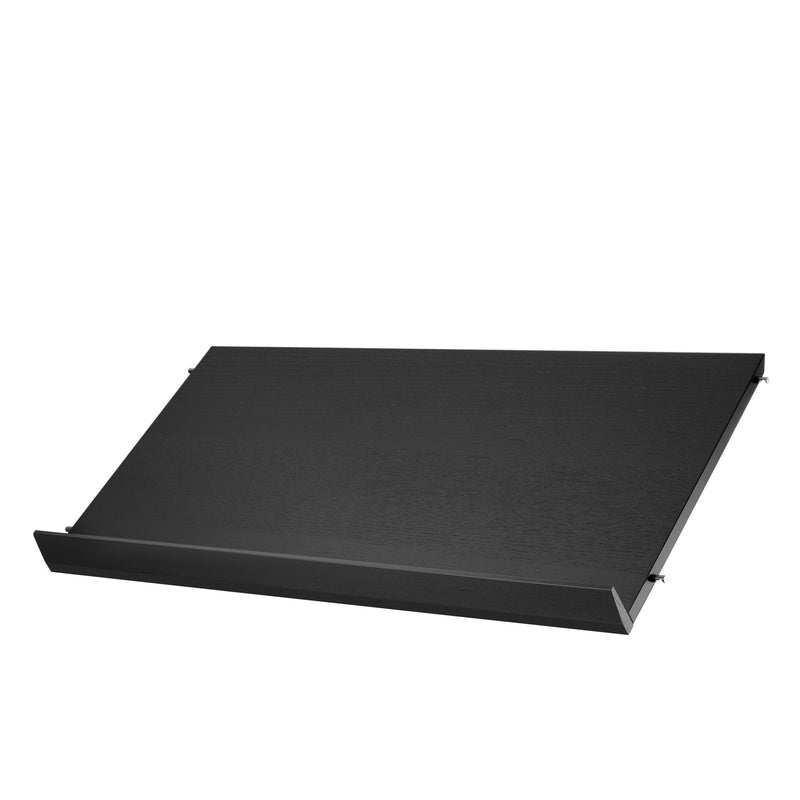 String - Magazin-Ablage (Holz) | 78 x 30 cm / Esche schwarz gebeizt