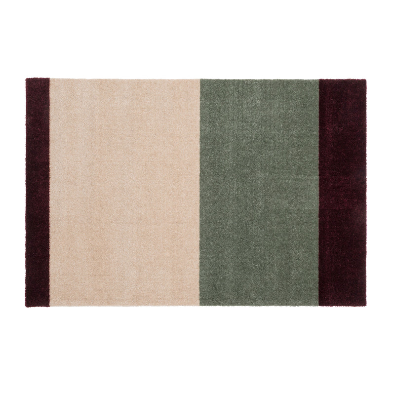 tica copenhagen - Stripes Horizontal Läufer | 60 x 90 cm / green/ivory/bordeaux