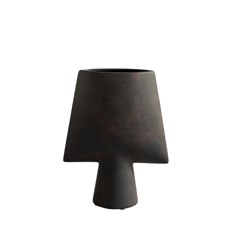 101 Copenhagen - Sphere Vase Square Mini | coffee/dunkelbraun