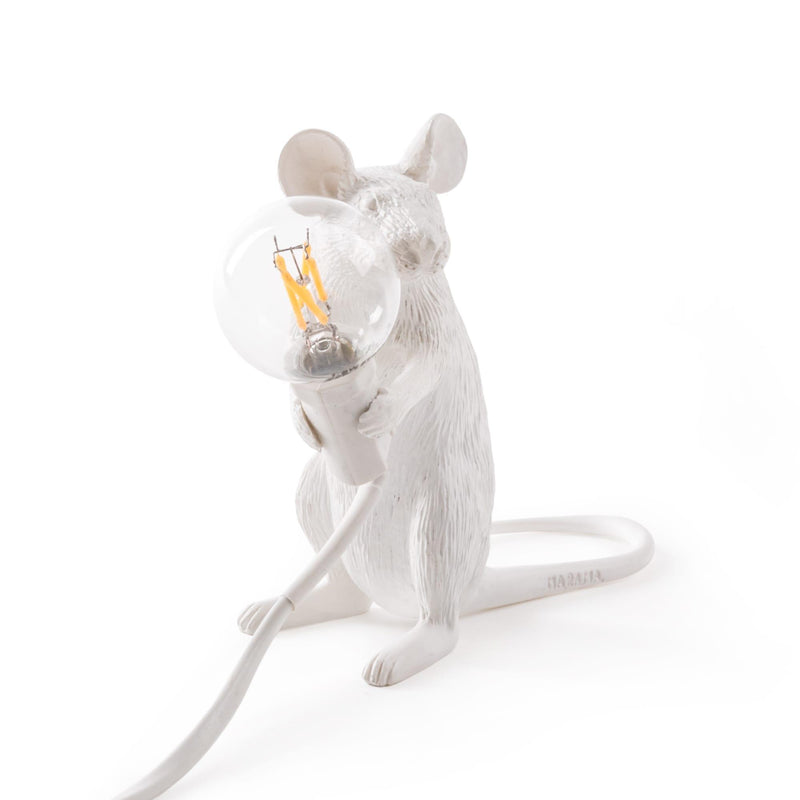 Seletti - Mouse Sitting Tischleuchte | weiß