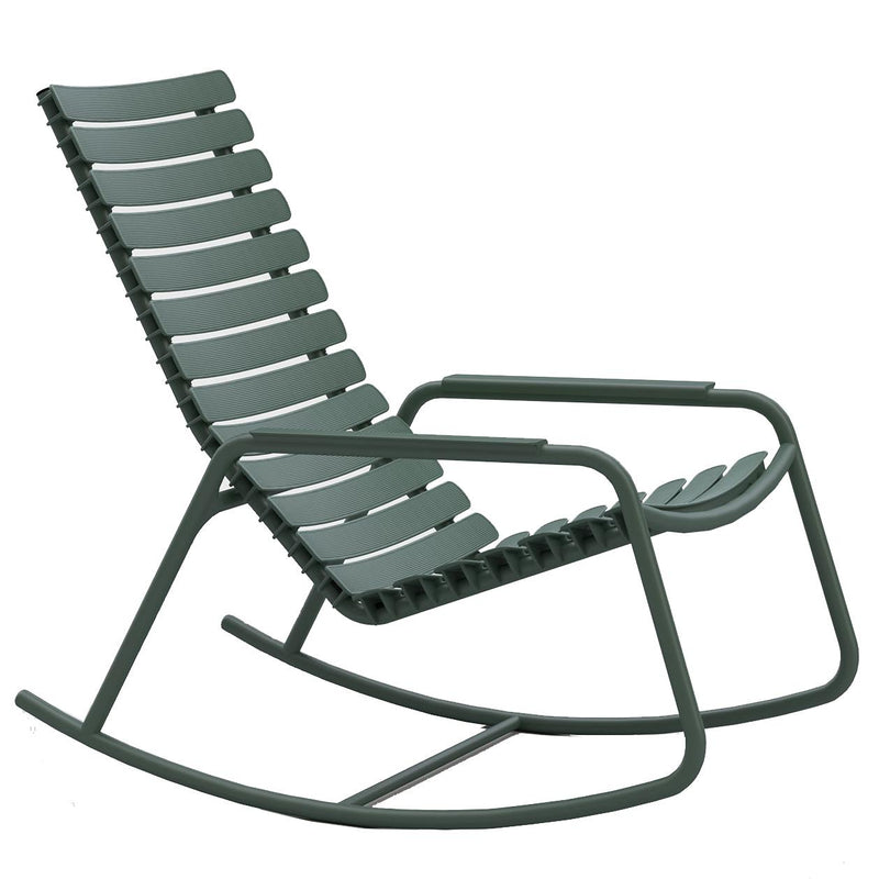 HOUE - ReCLIPS Outdoor Schaukelstuhl | olivgrün