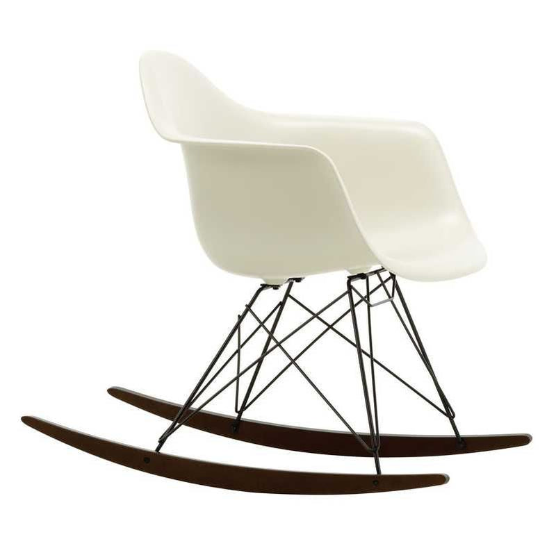 Vitra - Eames Plastic Armchair RAR | Kufen Ahorn dunkel / kieselstein RE / verchromt