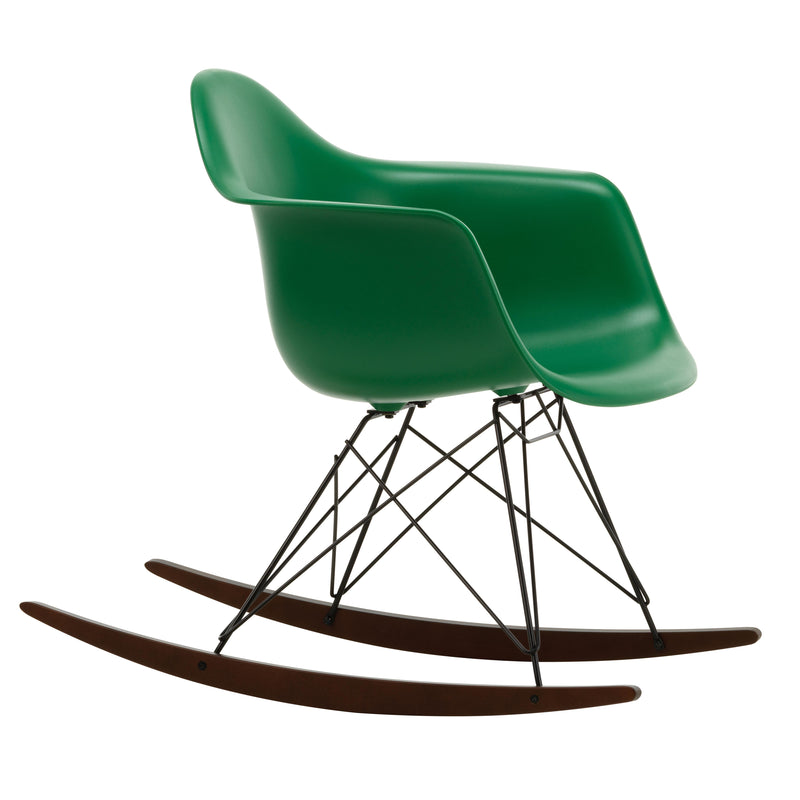 Vitra - Eames Plastic Armchair RAR | Kufen Ahorn dunkel / smaragd RE / verchromt