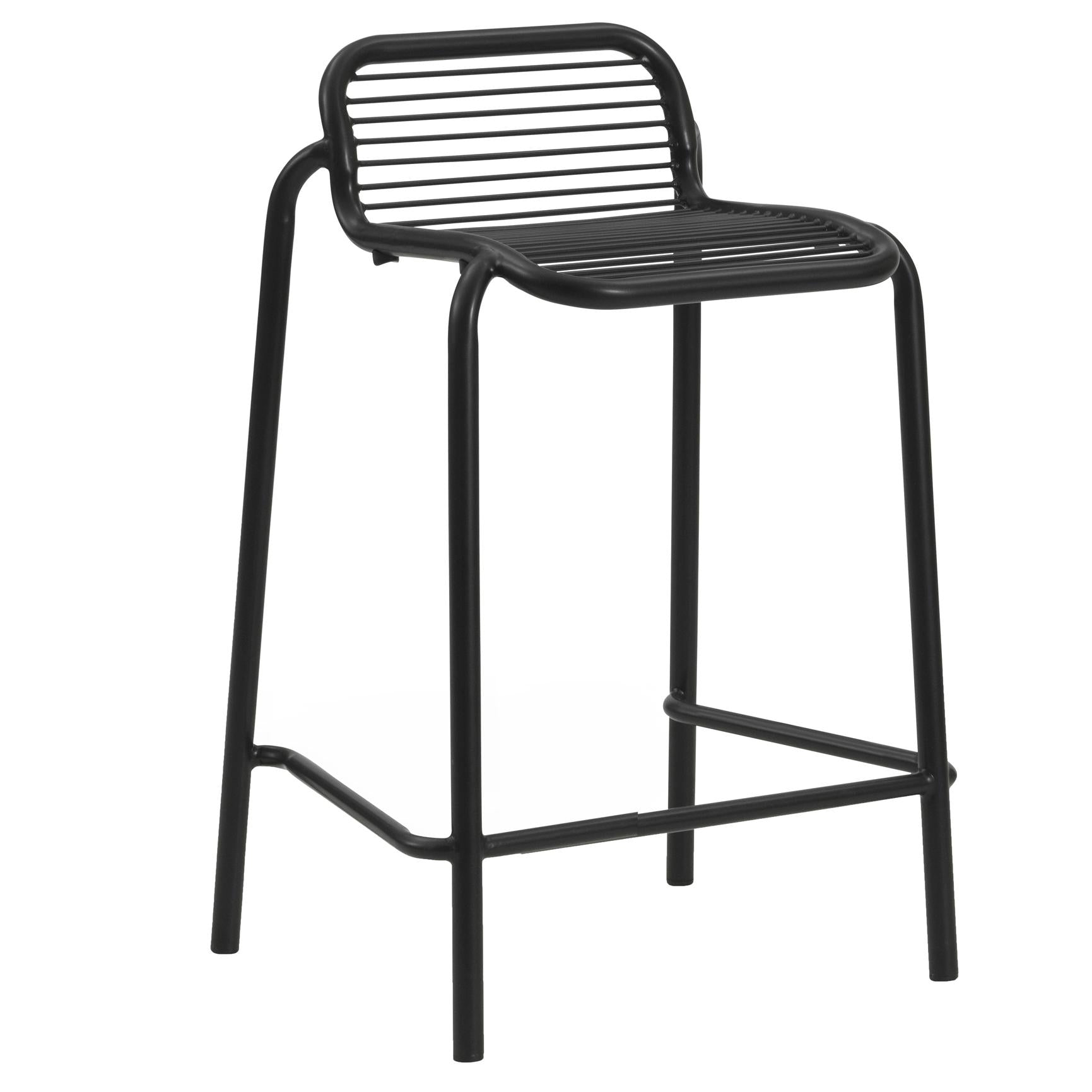 Normann Copenhagen - Vig Outdoor Barstuhl | ohne Polster / H 65 cm / schwarz