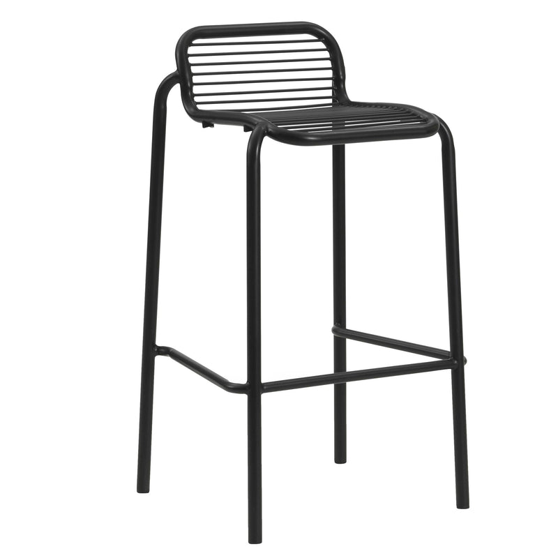 Normann Copenhagen - Vig Outdoor Barstuhl | ohne Polster / H 75 cm / schwarz