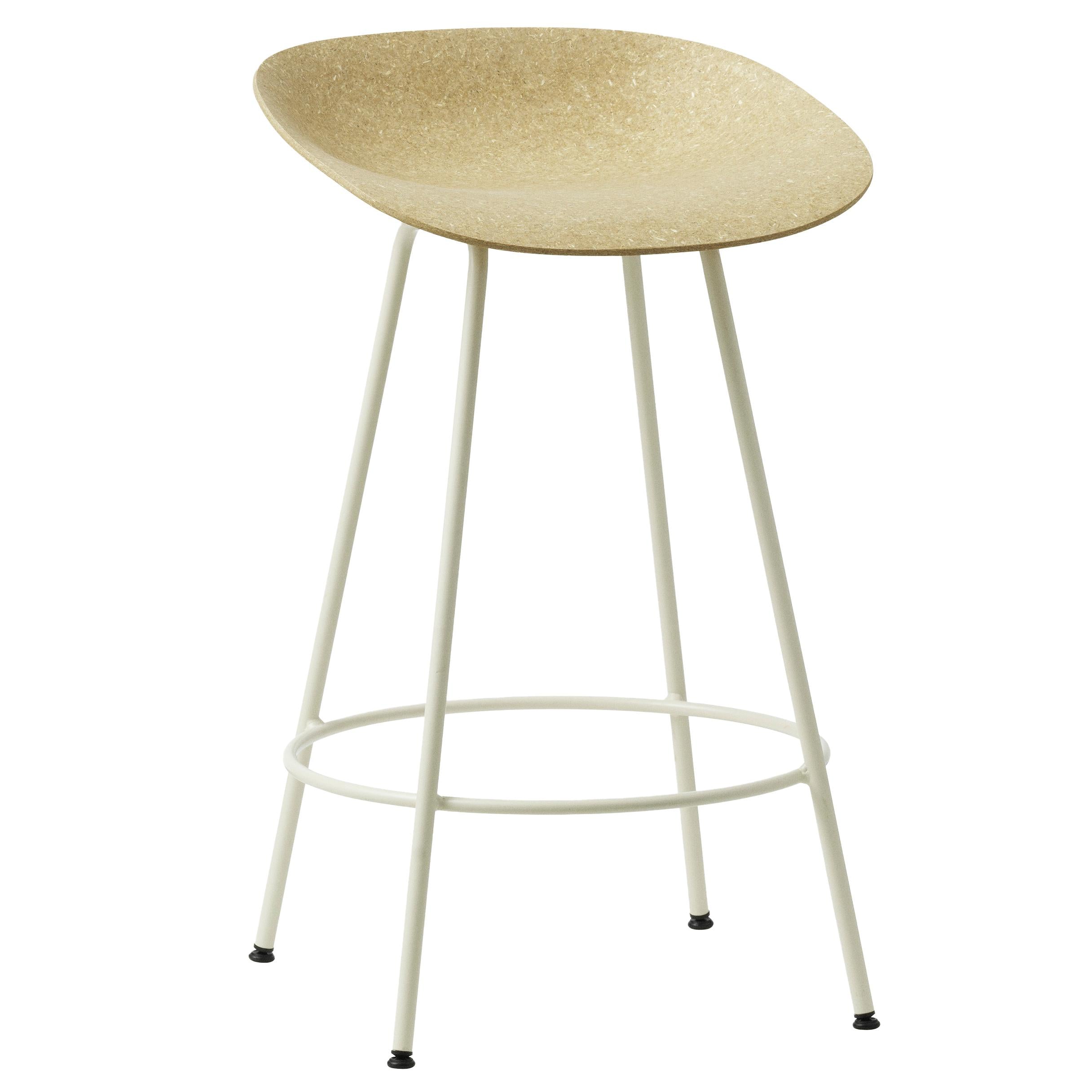 Normann Copenhagen - Mat Barhocker Stahl | H 65 cm / hemp / cream