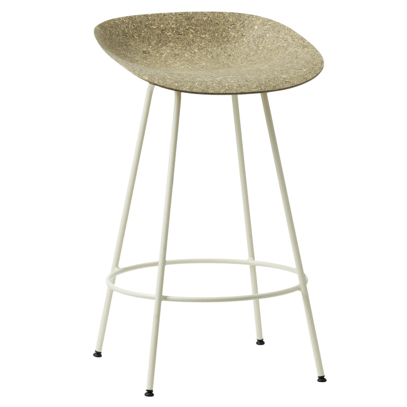 Normann Copenhagen - Mat Barhocker Stahl | H 65 cm / seaweed / cream