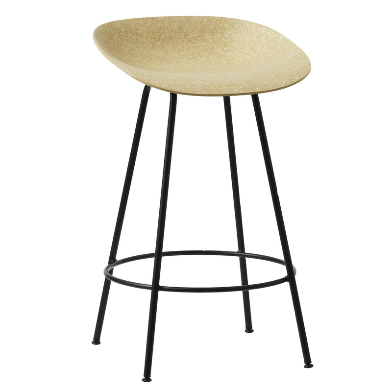 Normann Copenhagen - Mat Barhocker Stahl | H 65 cm / hemp / black