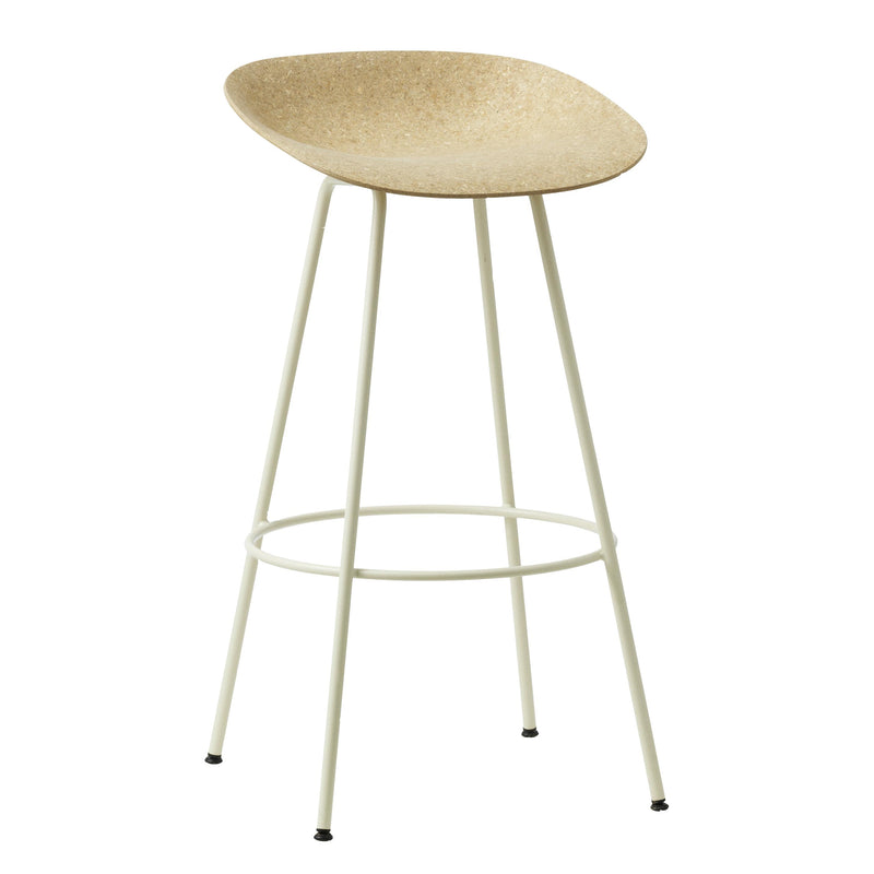 Normann Copenhagen - Mat Barhocker Stahl | H 75 cm / hemp / cream