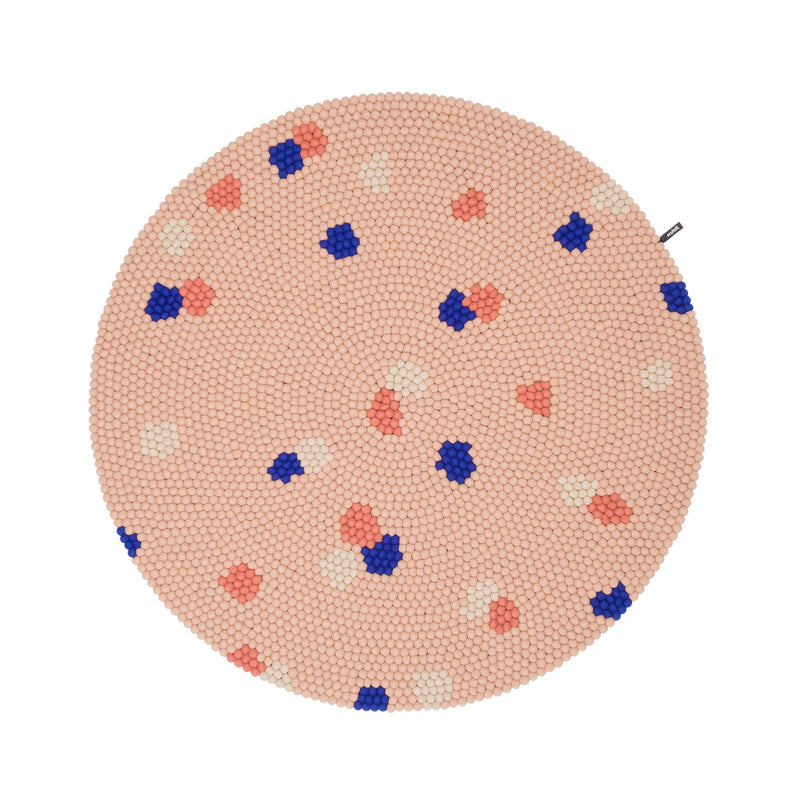 myfelt - Terra Rose Filzkugelteppich rund | Ø 90 cm
