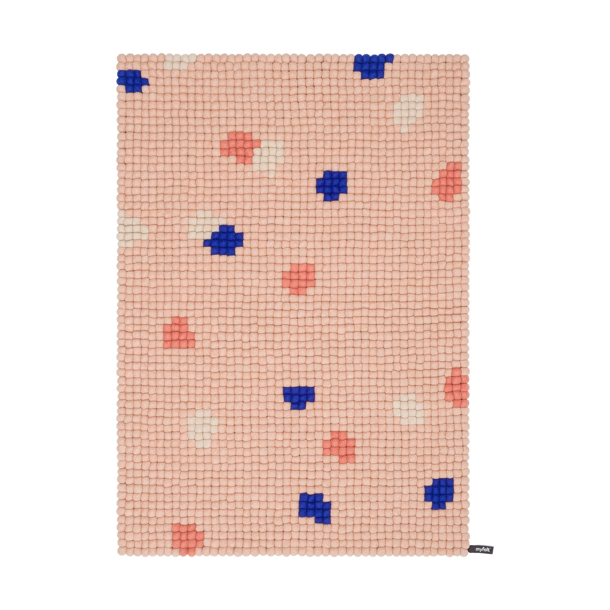 myfelt - Terra Rose Filzkugelteppich rechteckig | 120 x 170 cm