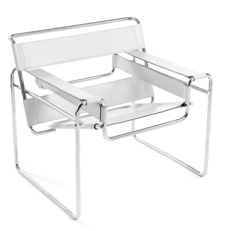 Knoll - Wassily Stuhl (Leder) | Spinneybeck weiß