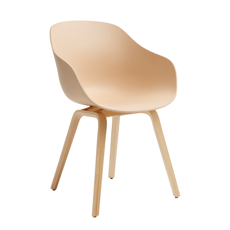 HAY - About A Chair AAC 222 | Standardgleiter Kunststoff / pale peach 2.0 / Eiche lackiert