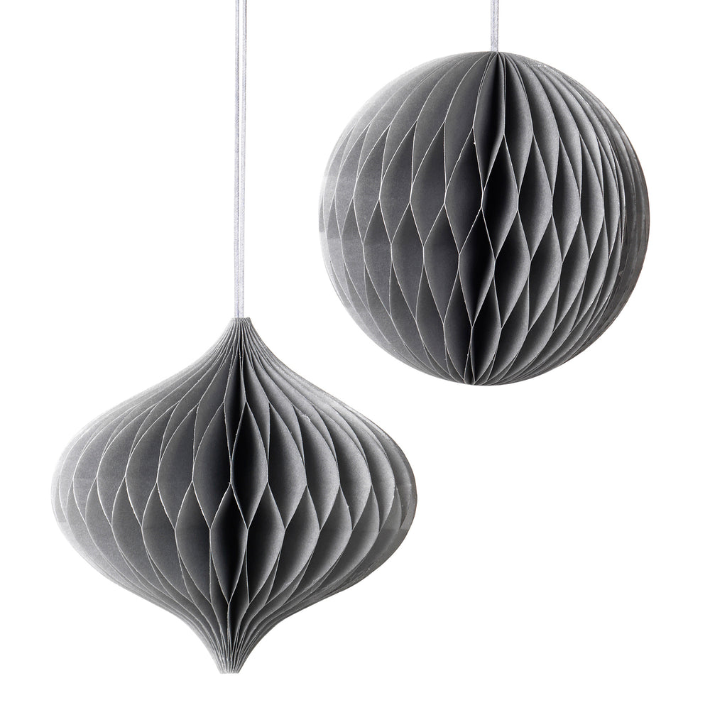 Broste Copenhagen - Christmas Mix Deko-Anhänger | 2er-Set / Ø 13 x H 13 cm / silber