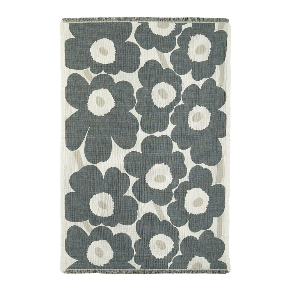 Marimekko - Unikko Decke | 150 x 220 cm / off-white/charcoal/sand