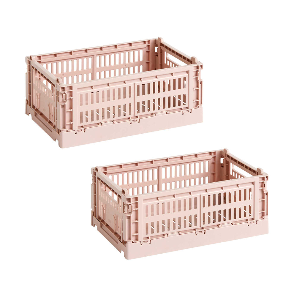 HAY - Colour Crate S Korb-Set recycled | 2er-Set / blush