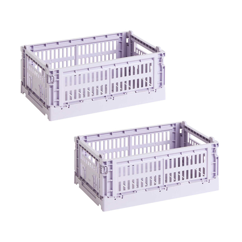 HAY - Colour Crate S Korb-Set recycled | 2er-Set / lavender