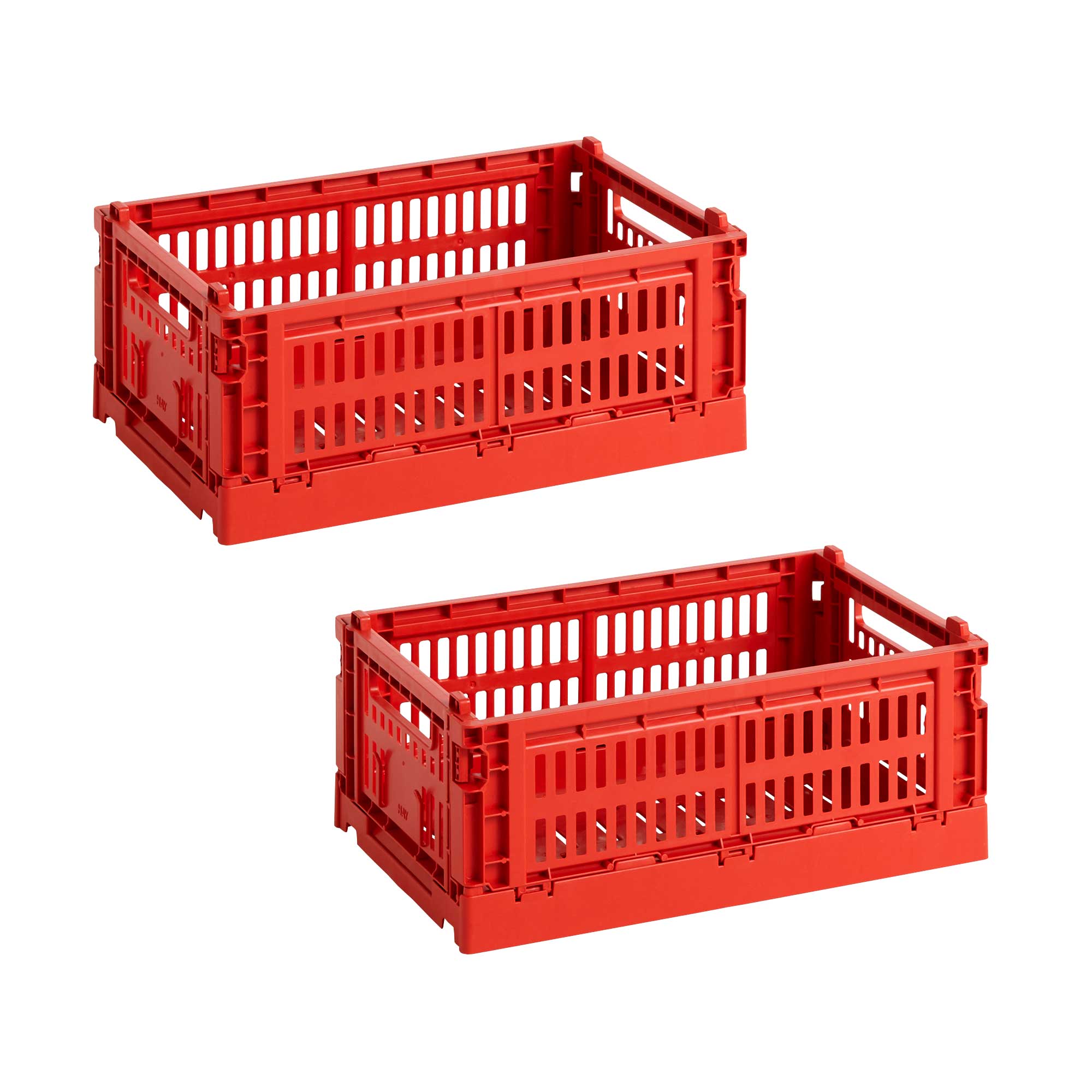 HAY - Colour Crate S Korb-Set recycled | 2er-Set / red