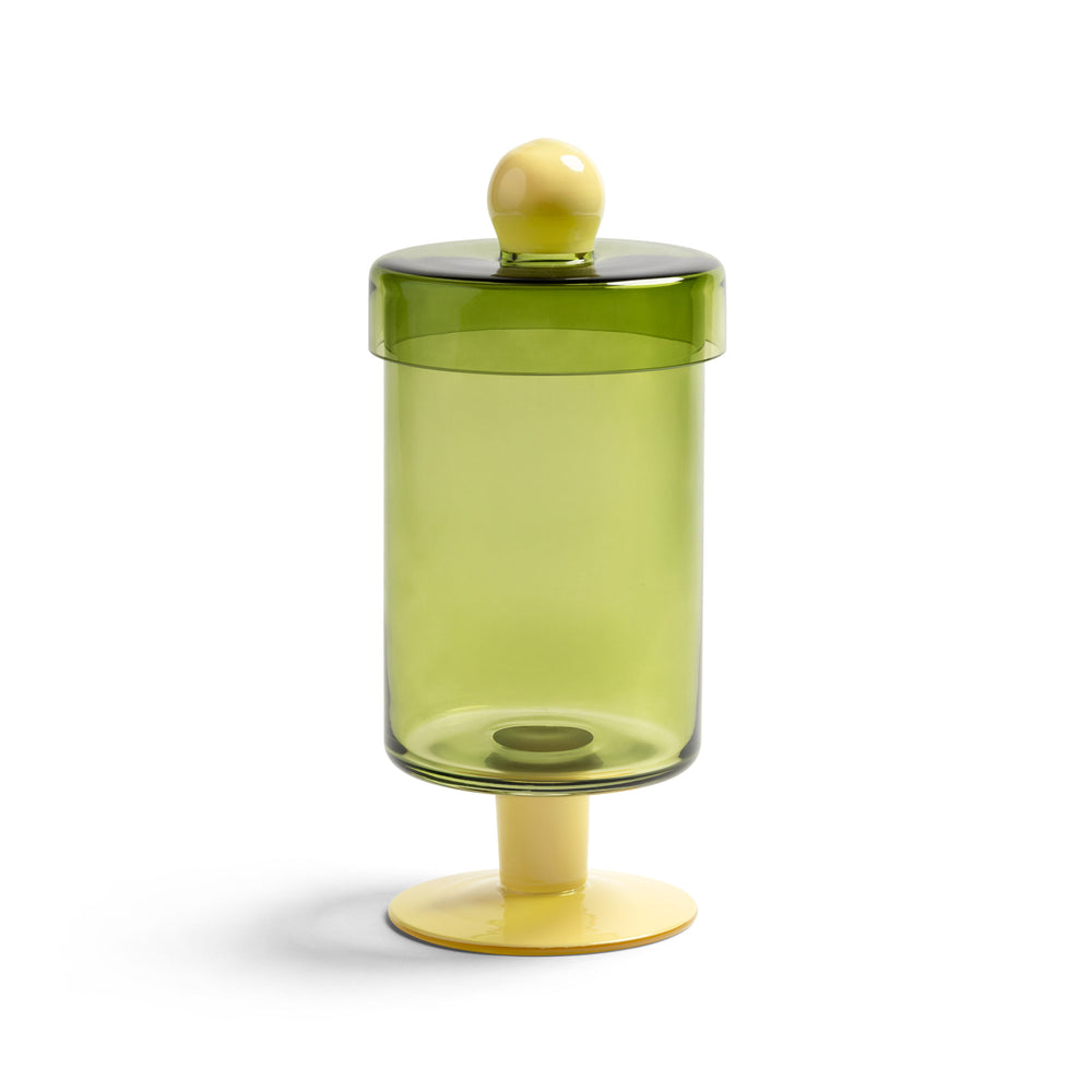 &amp;klevering - Duo Aufbewahrungsglas | Ø 11,5 x 27 cm / green/yellow