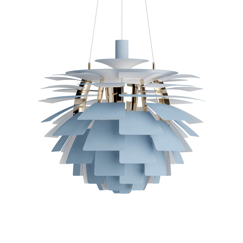 Louis Poulsen - PH Artichoke Pendelleuchte | Ø 60 cm / dusty blue/brass metallised