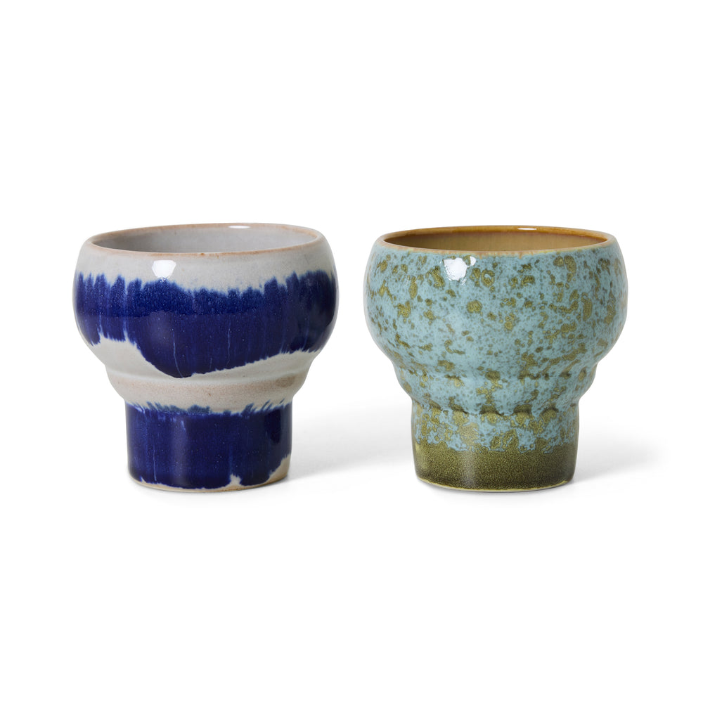HKliving - 70's Espresso Tassen &amp; Becher | 2er-Set / Lungo / symbolism
