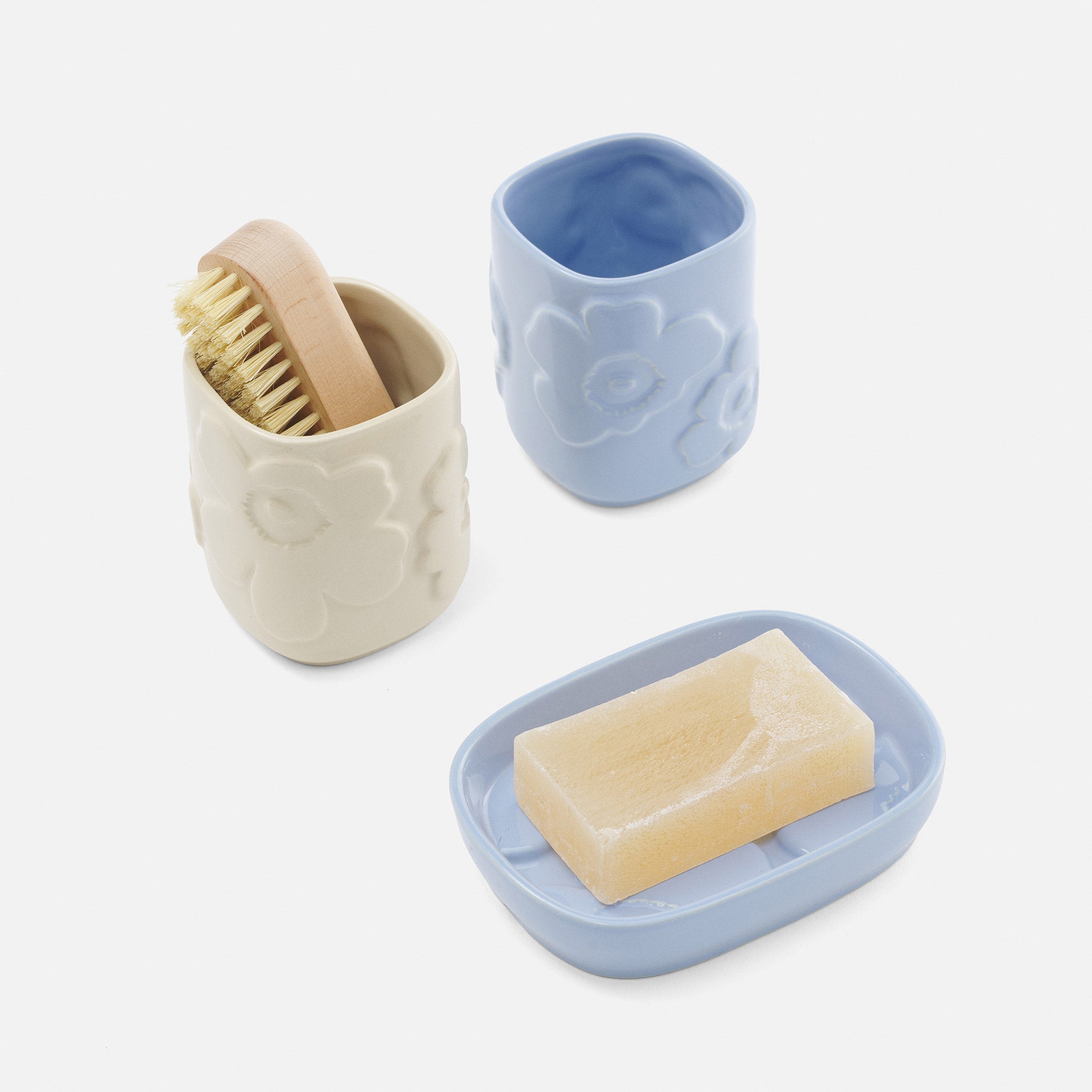 Marimekko - Unikko Badezimmer Accessoire Set | sky blue