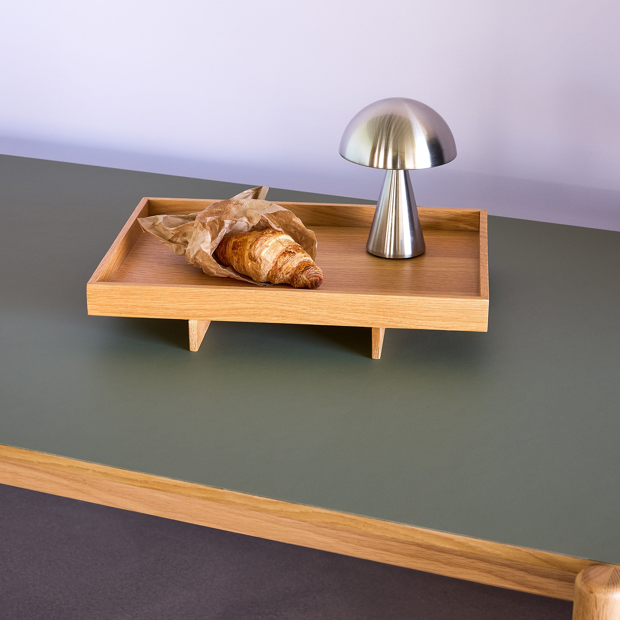 Hübsch Interior - Mush Akku-Tischleuchte | Nickel silber