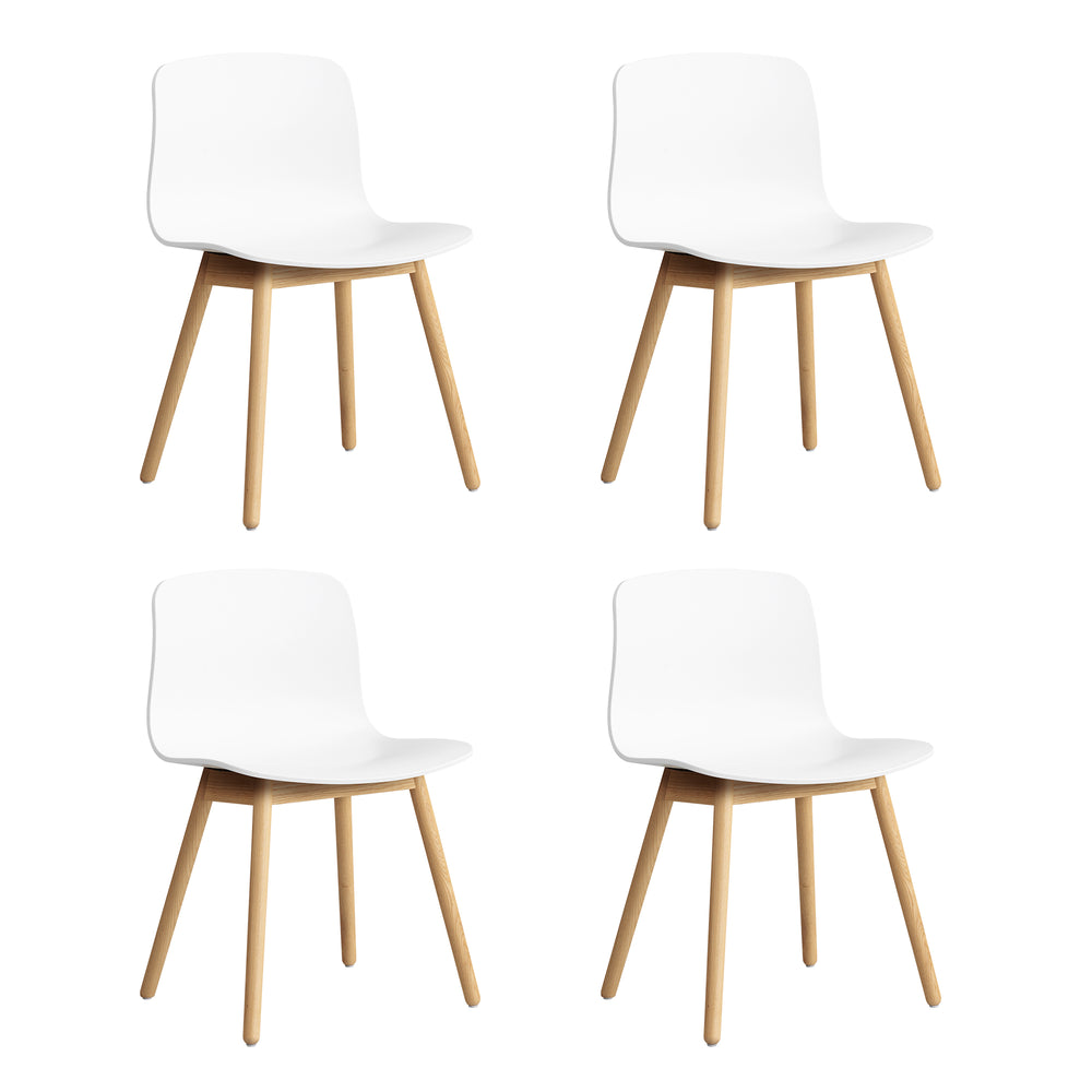 HAY - About A Chair AAC 12 Set | 4er Set / white 2.0 / Eiche lackiert