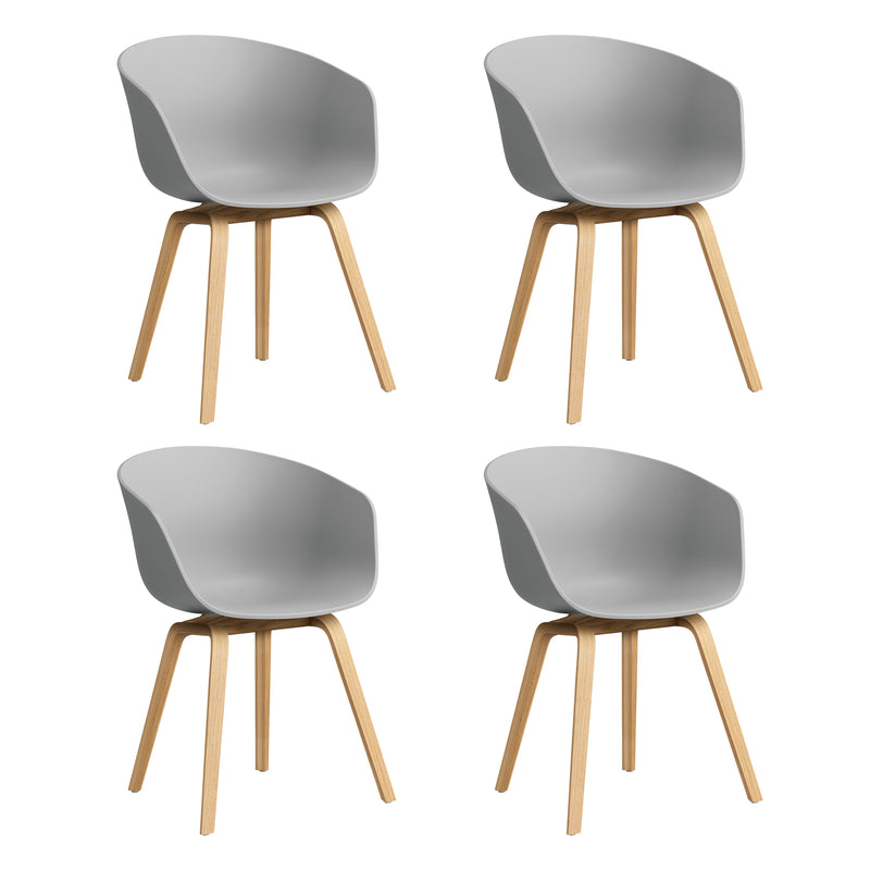 HAY - About A Chair AAC 22 Set | 4er Set / concrete grey 2.0 / Eiche lackiert