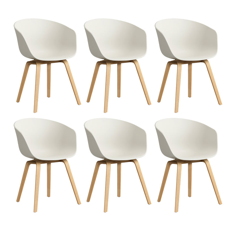 HAY - About A Chair AAC 22 Set | 6er Set / melange cream 2.0 / Eiche lackiert