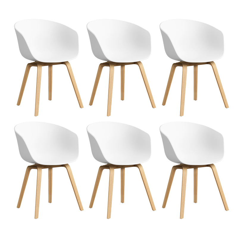 HAY - About A Chair AAC 22 Set | 6er Set / white 2.0 / Eiche lackiert