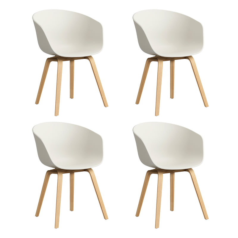 HAY - About A Chair AAC 22 Set | 4er Set / melange cream 2.0 / Eiche lackiert