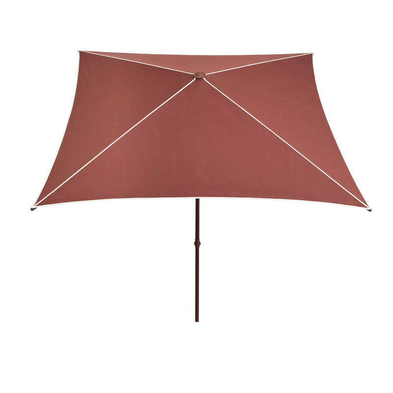 HAY - Terrazza Sonnenschirm | W240 x L240 x H170-250 cm / off-white and burgundy