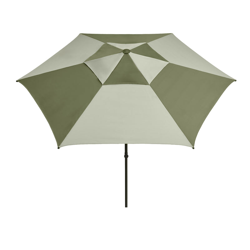 HAY - Terrazza Sonnenschirm | Ø 300 x H170-235 cm / green and dark green