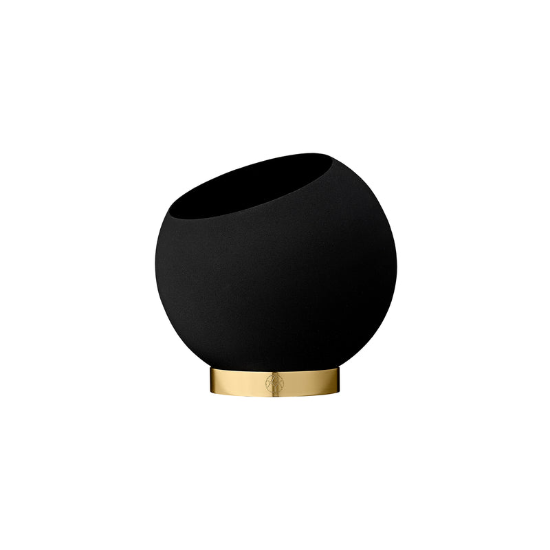 AYTM - Globe Blumentopf | Ø 17 x H 15,4 cm / schwarz