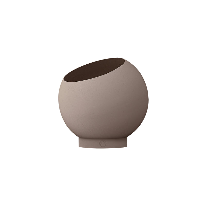 AYTM - Globe Blumentopf | Ø 17 x H 15,4 cm / taupe/taupe