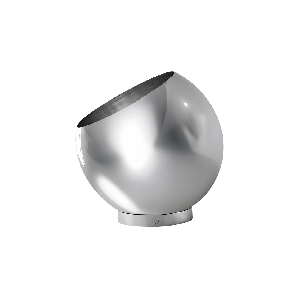 AYTM - Globe Blumentopf | Ø 21 x H 18,8 cm / silber/silber
