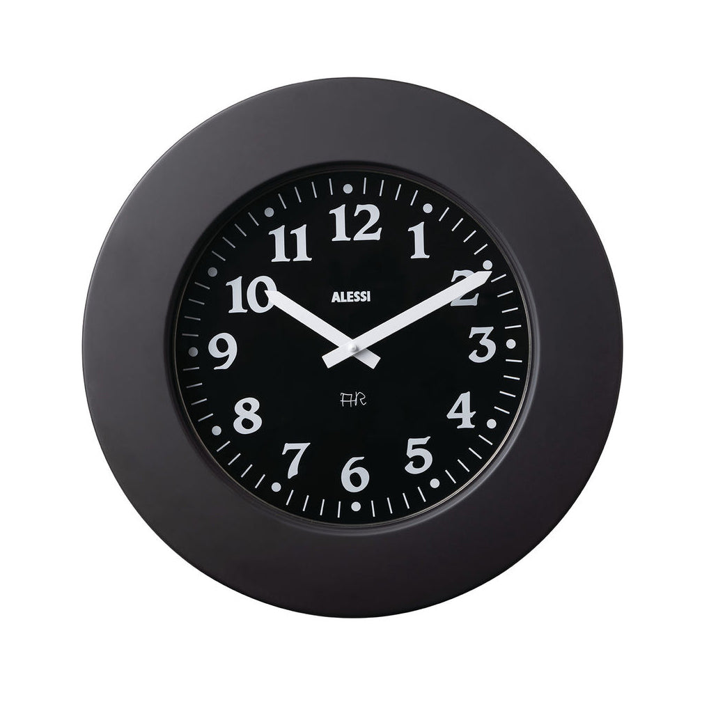Alessi - Momento Wanduhr | schwarz