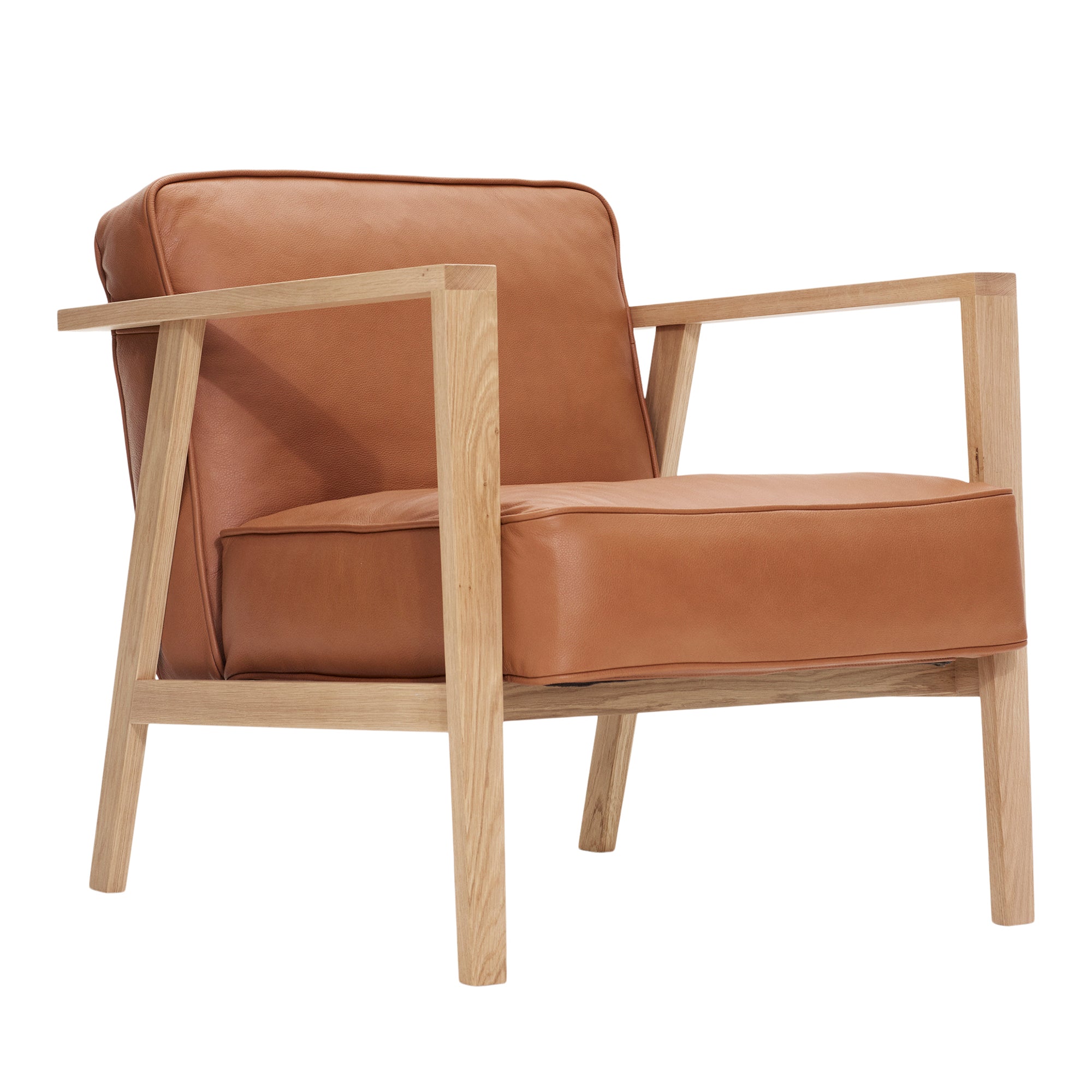 Andersen Furniture - LC1 Lounge Sessel | Eiche weiß pigmentiert  / Leder Sevilla cognac (4003)