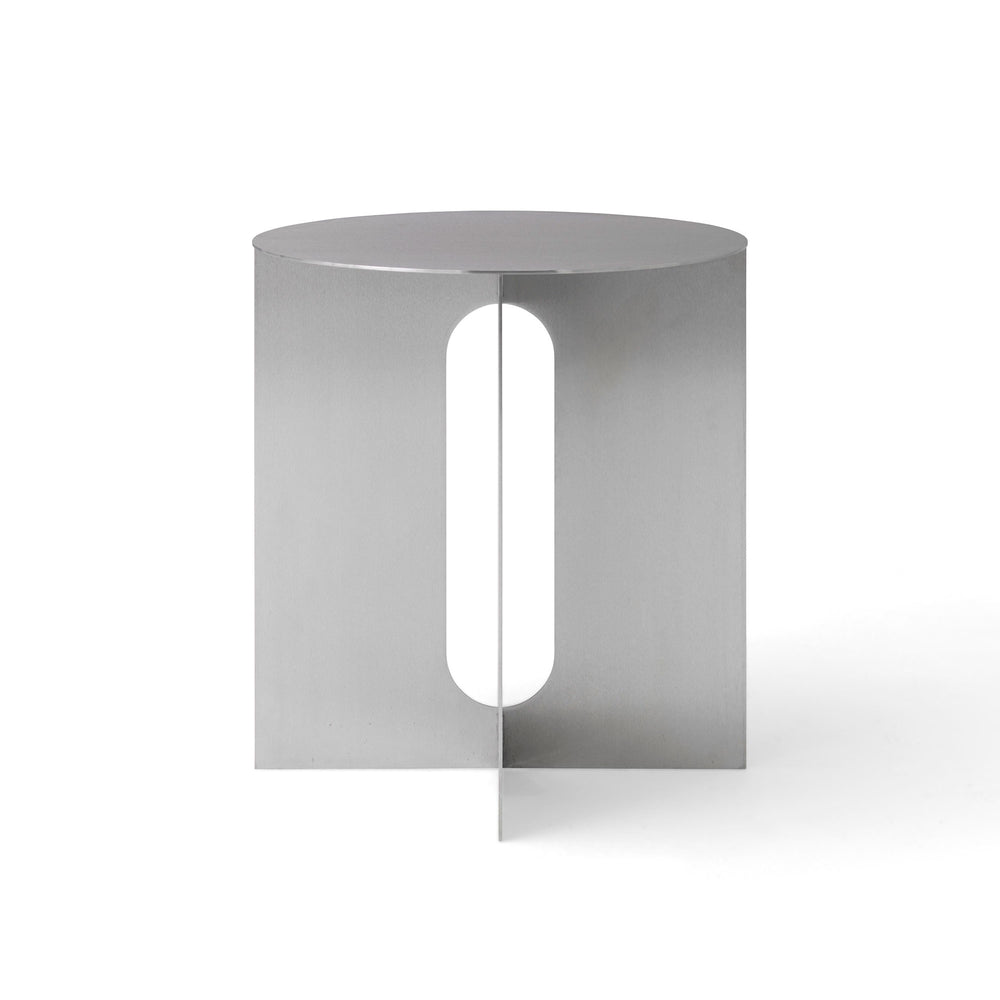 Audo - Androgyne Beistelltisch | Ø 40 cm / Edelstahl, gebürstet