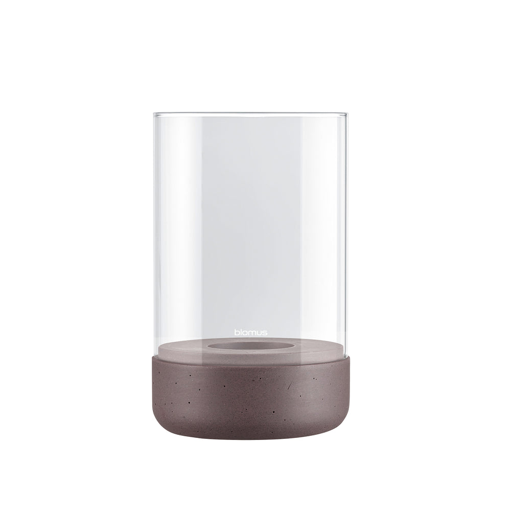 Blomus - Calma Windlicht | einzeln / Ø 12 cm / klar/cedar wood