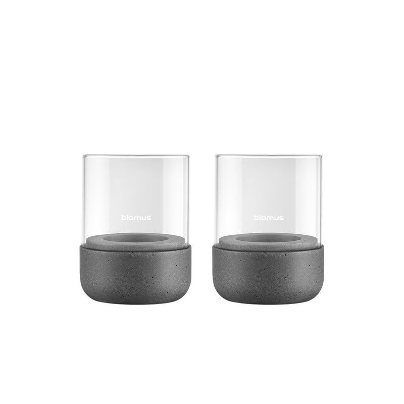 Blomus - Calma Windlicht | 2er-Set / Ø 7 cm / klar/magnet