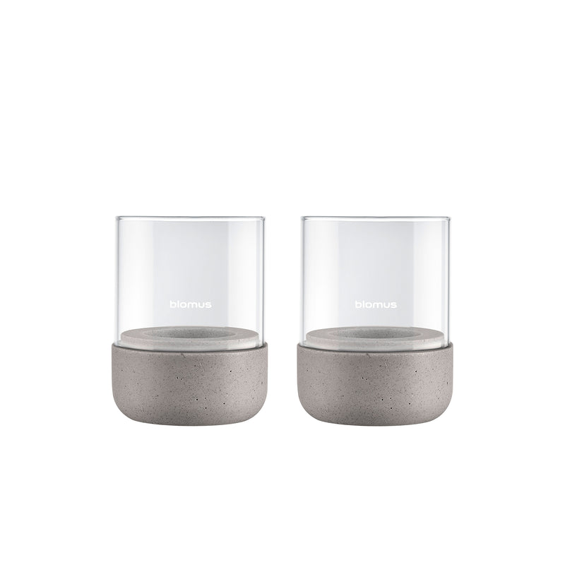 Blomus - Calma Windlicht | 2er-Set / Ø 7 cm / klar/satellit