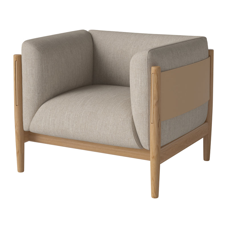 Bolia - Dive Sessel | Baize sand / Naturvolleder