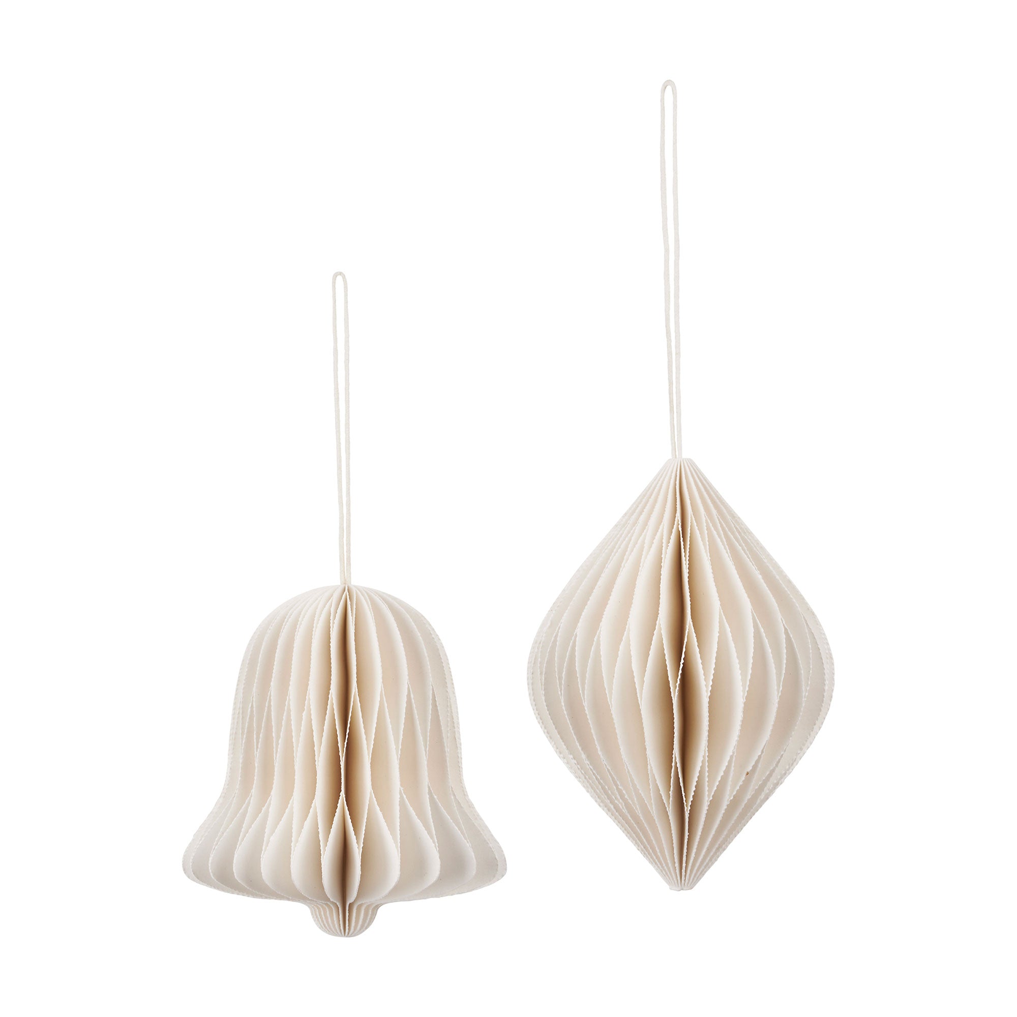 Broste Copenhagen - Chime Bell Deko-Anhänger | 2er-Set / off-white