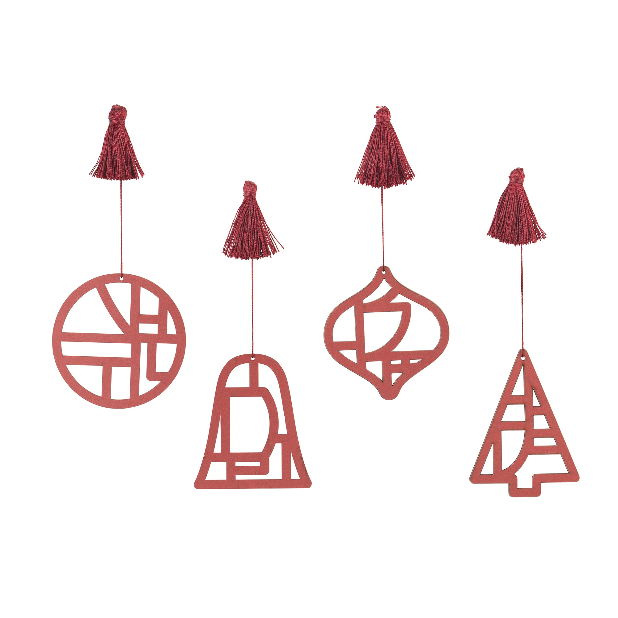 Broste Copenhagen - Christmas Fili Deko-Anhänger | pompeian red