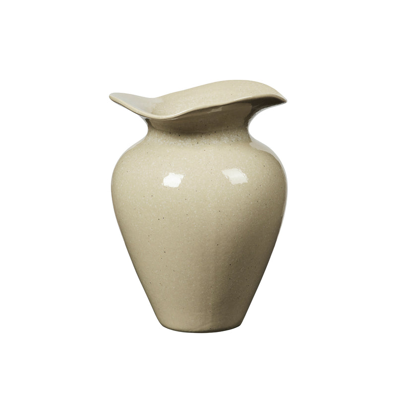 Broste Copenhagen - Florentina Vase | Ø 16 cm x H 22,5 cm / beige