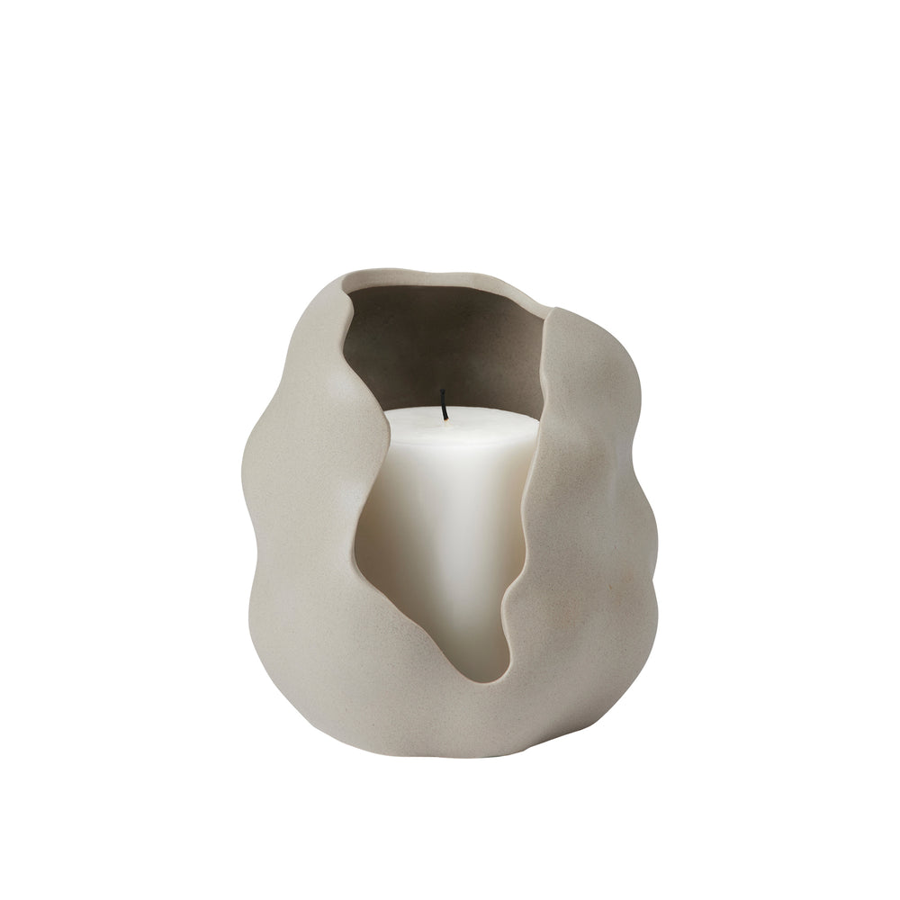 Broste Copenhagen - Hekla Kerzenhalter | Ø 16 x H 16 cm / dove grey