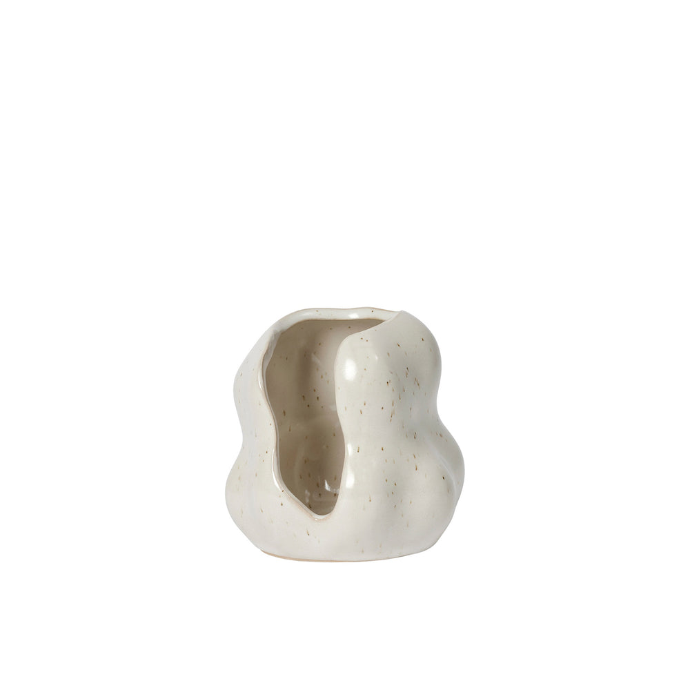 Broste Copenhagen - Hekla Kerzenhalter | Ø 9,5 x H 10 cm / white cream