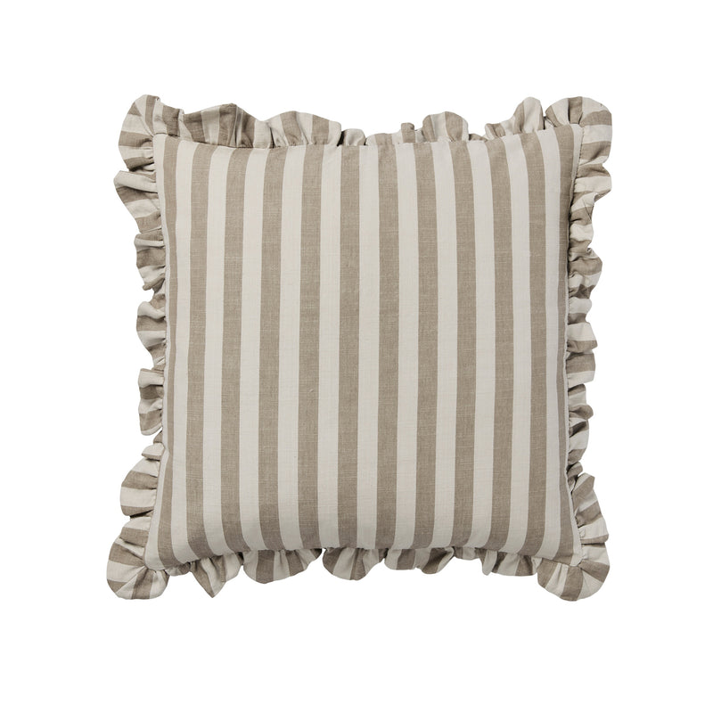 Broste Copenhagen - Ina Kissenbezug | 50 x 50 cm / brown kelp/castle beige